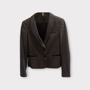 Tommy Hilfiger Women's Houndstooth Blazer - Navy and Gray